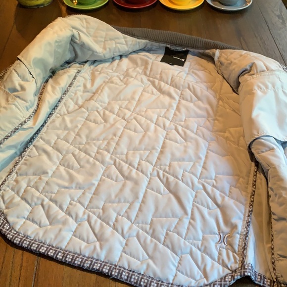 Rare Hurley Quilted Windowpane Shirt Jacket - Picture 5 of 11